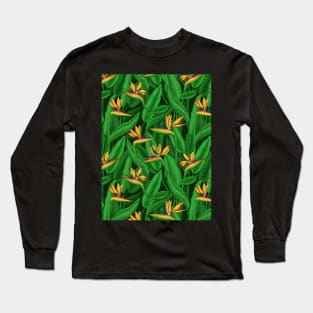 Night bird of paradise garden Long Sleeve T-Shirt